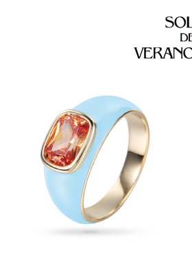 SOLDEVERANO高级珐琅戒指设计感