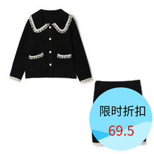 专柜正品牌折扣女装尾货冬季深圳南油娃娃领外套+半身裙两件套装