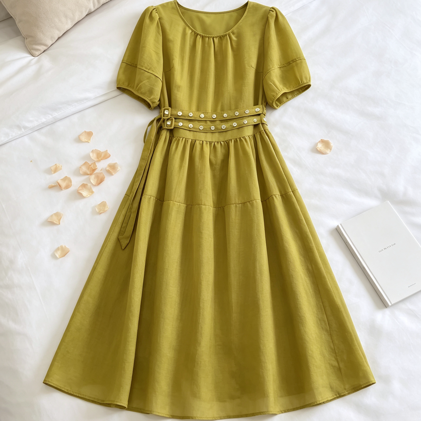 信德服饰2026夏季新款女装连衣裙女收腰显瘦气质百搭裙子6035