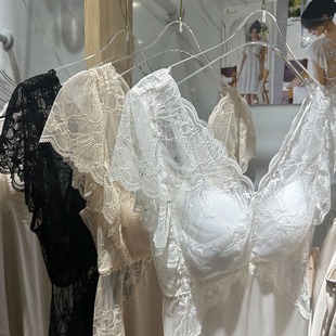 丽维蕾丝轻奢丝质法式 家居服 性感小飞袖 睡裙带胸垫气质睡衣女夏季