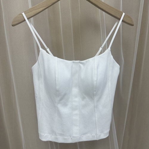 牛仔百搭免穿文胸吊带背心