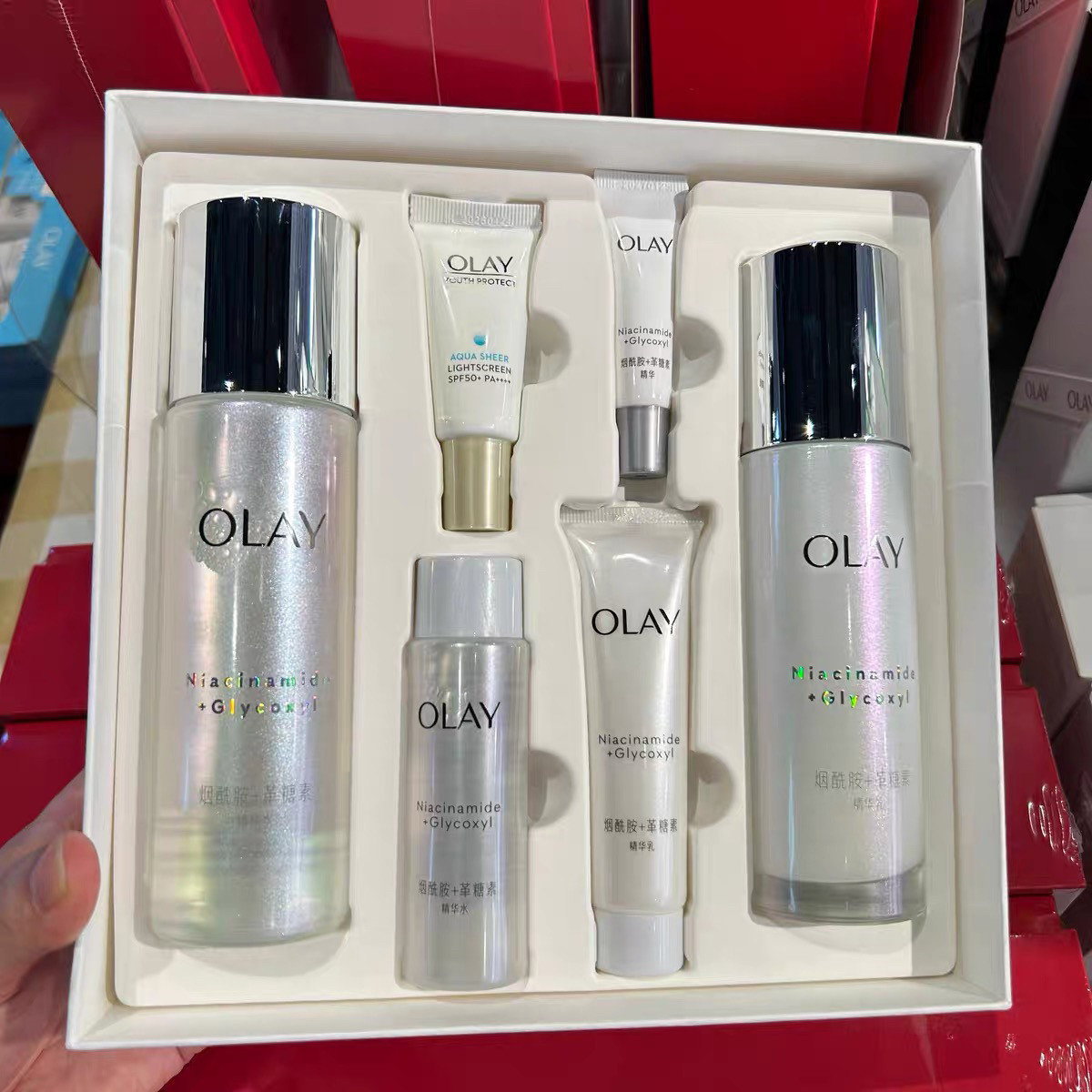 olay玉兰油抗糖美白水乳套装only护肤品抗糖抗氧oley欧蕾提亮淡斑