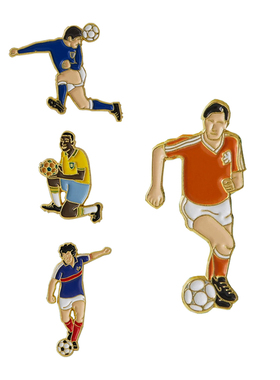 十贰码lereditaX苏俄转播 世界杯传奇球星金属徽章pin 蝴蝶扣胸针