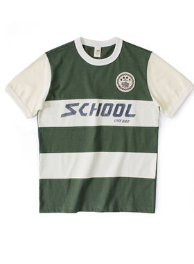 十贰码 X SCHOOL11th重磅300克纯棉复古针织圆领短袖T恤Leredita