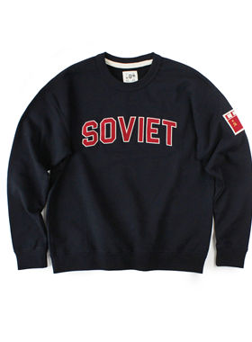 十贰码Leredita500G全棉重磅苏联Cccp复古运动圆领套头卫衣宽松版