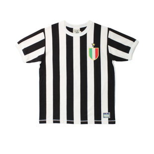 十贰码 T恤 Leredita尤文图斯复古球衣粗纱重磅横纹350克纯棉短袖