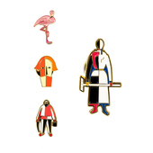 十贰码 lereditaX苏俄转播 当代艺术金属徽章pin蝴蝶扣胸针