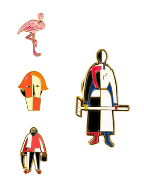 十贰码lereditaX苏俄转播 当代艺术金属徽章pin蝴蝶扣胸针