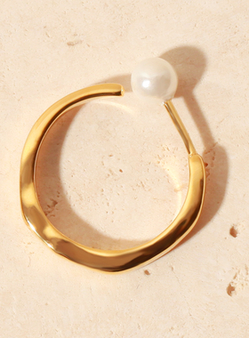 theC 设计师地表系列小众地表珍珠戒指高级感首饰