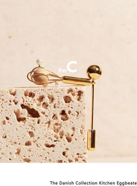 【theC】设计师品牌厨房系列黄铜镀18K金打蛋器胸针项链两用