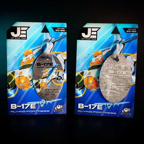 JETs美国陆军航空队B17E空中堡垒轰炸机蒙皮钥匙扣行李牌文创挂件