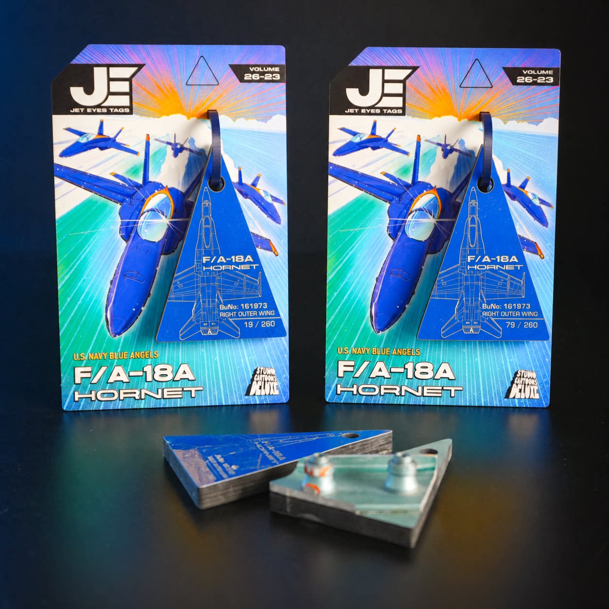 JETs美国海军蓝天使1号机F18A飞行表演队F/A-18A大黄蜂蒙皮钥匙扣