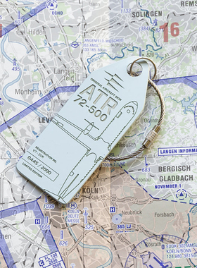 德国AviationTag捷特航空ATR72真实飞机蒙皮限量钥匙扣行李牌挂件