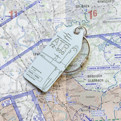 德国AviationTag捷特航空ATR72真实飞机蒙皮限量钥匙扣行李牌挂件