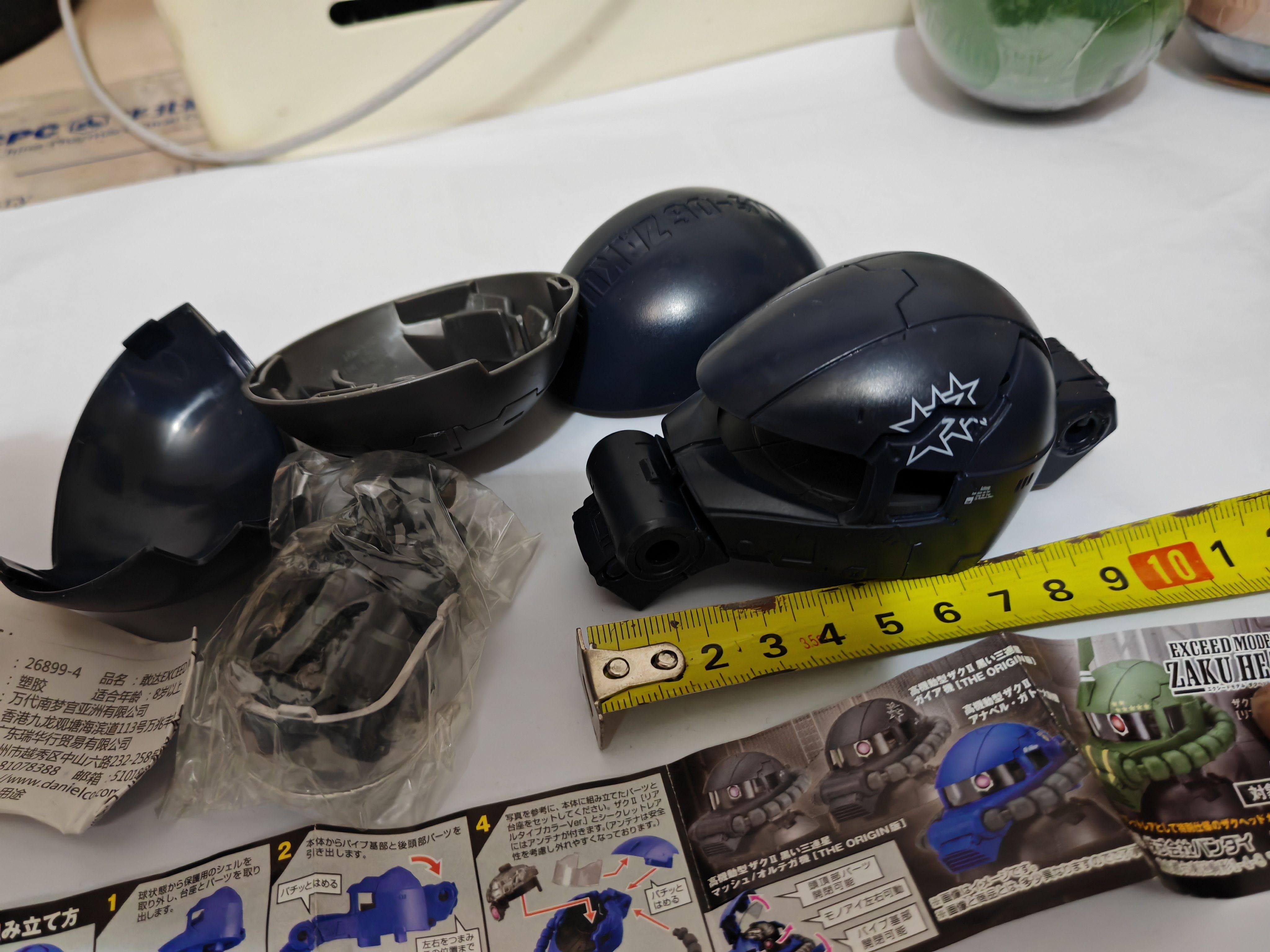 满百包邮正版扭蛋 扎古头 渣古 zaku head 夏亚 拼装摆件