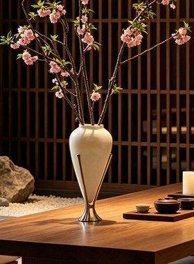 法式中古风玻璃钢花瓶艺术感摆件
