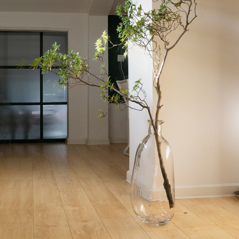 侘寂风手工落地大花瓶