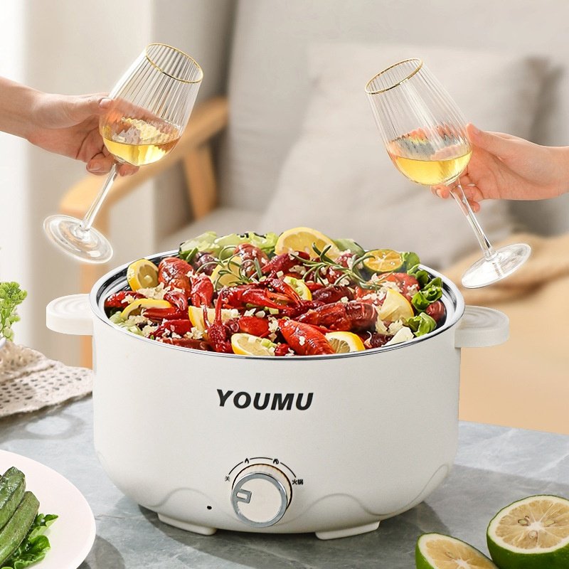 多功能电煮锅家用304不锈钢电火锅一体锅宿舍蒸煮煎炒电锅电蒸锅,厨房电器,电煮锅,淘宝优惠券,粉丝福利购,淘宝优惠卷