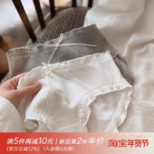 黑白灰舒适会呼吸薄棉少女可爱蝴蝶结内裤 笈简风 女士学生简约