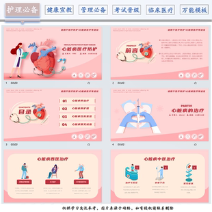 医生护士医学类内科护理PPT模板医疗医护品管圈PDCA查房疑难病例