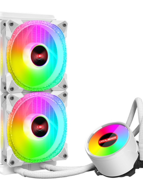 适用B240风扇5v十二代白色多彩CPU水冷散热器一体式 ARGB风扇水冷