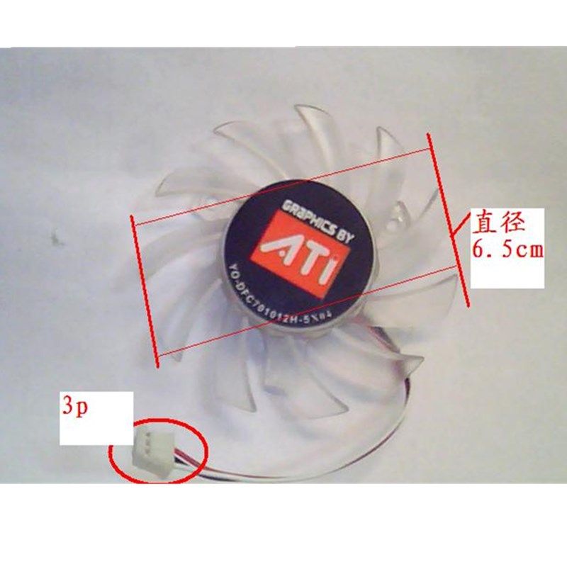 适用ATI迪兰恒进显卡HD3870 HD3850 HD4830 HD4850雷钻星钻版风扇