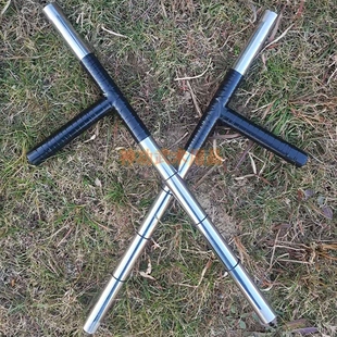 不锈钢COS道具家教家庭教师云雀恭弥双拐浮萍拐武术T拐云雀cos服