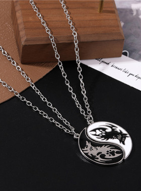 兄弟情侣挂坠狼图饰品项链男礼物