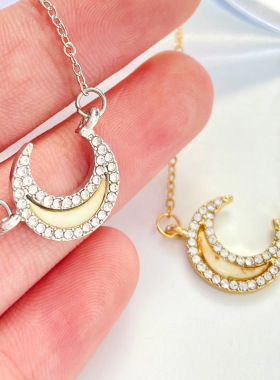 锁骨链月亮项链气质高级