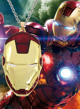 钢铁侠面具项链欧美电影周边饰品