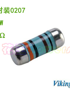 0207柱状电阻1R/1Ω温漂50PPM Viking光颉CSR0207FTDT0010功率1W
