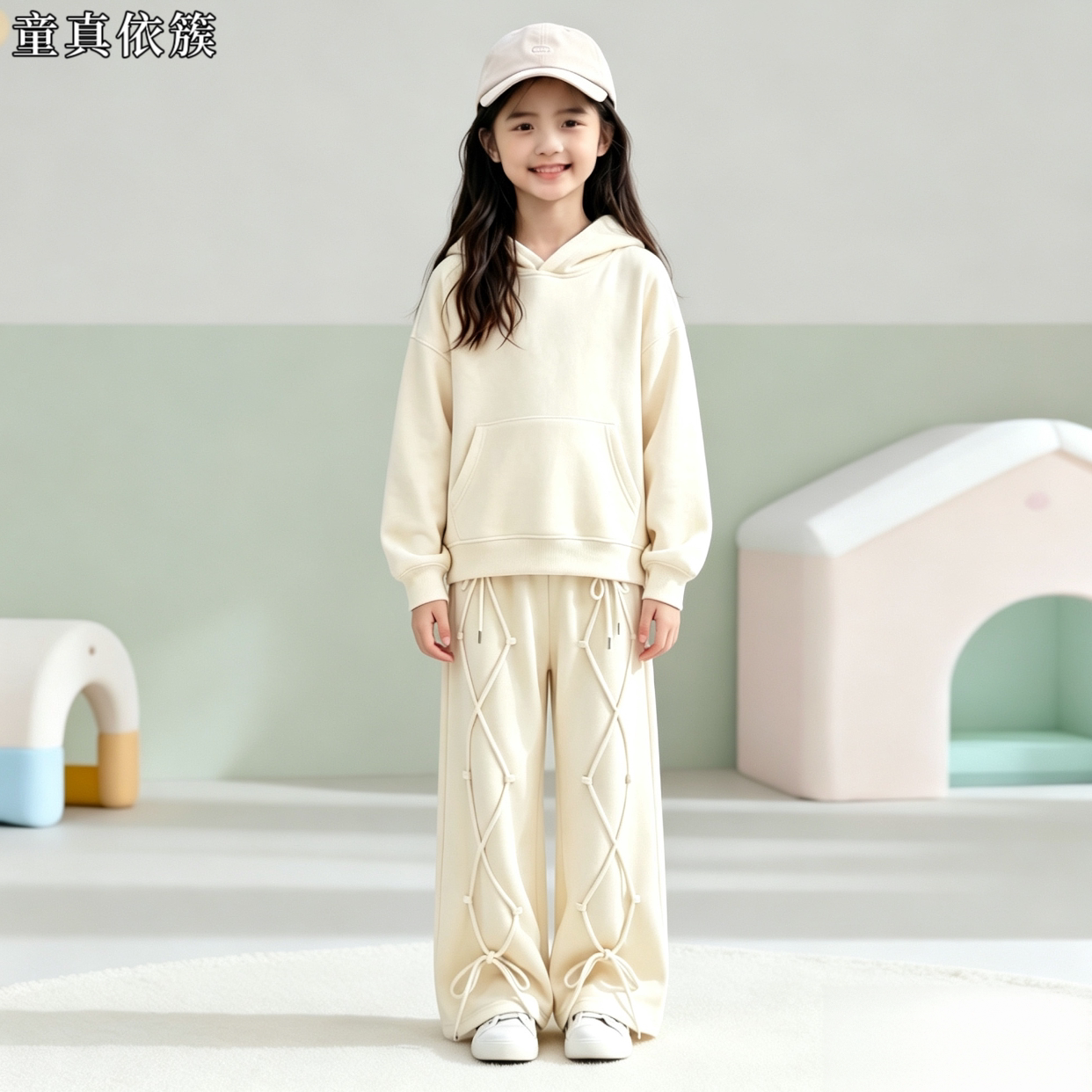 女童宽松休闲运动套装春秋新款系套装