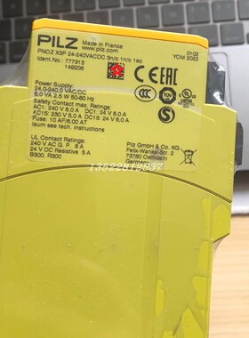 皮尔兹安全继电器PNOZ X3P 24-240VACDC 3n/o 1n/c 1so货号777313