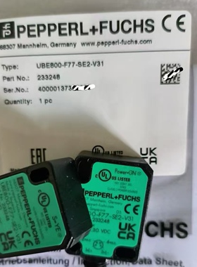 UBE800-F77-SE2-V31倍加福对射式超声波测障传感器订货号：233248