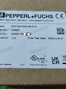 PCV100-F200-R4-V19倍加福光学读头传感器 货号:：236997全新现货