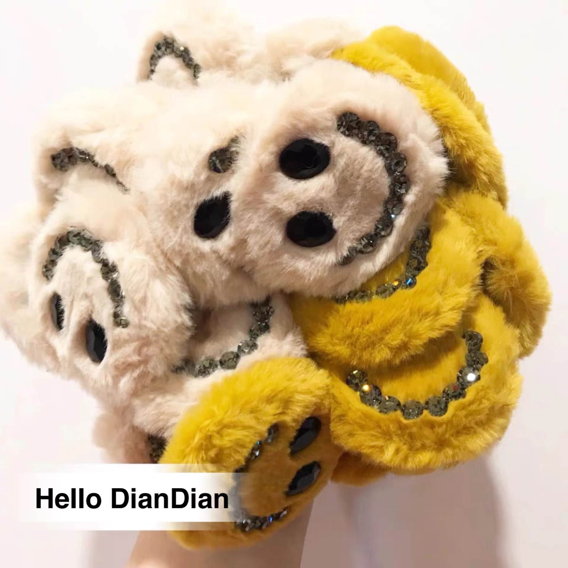 可爱少女毛茸笑脸发夹发绳