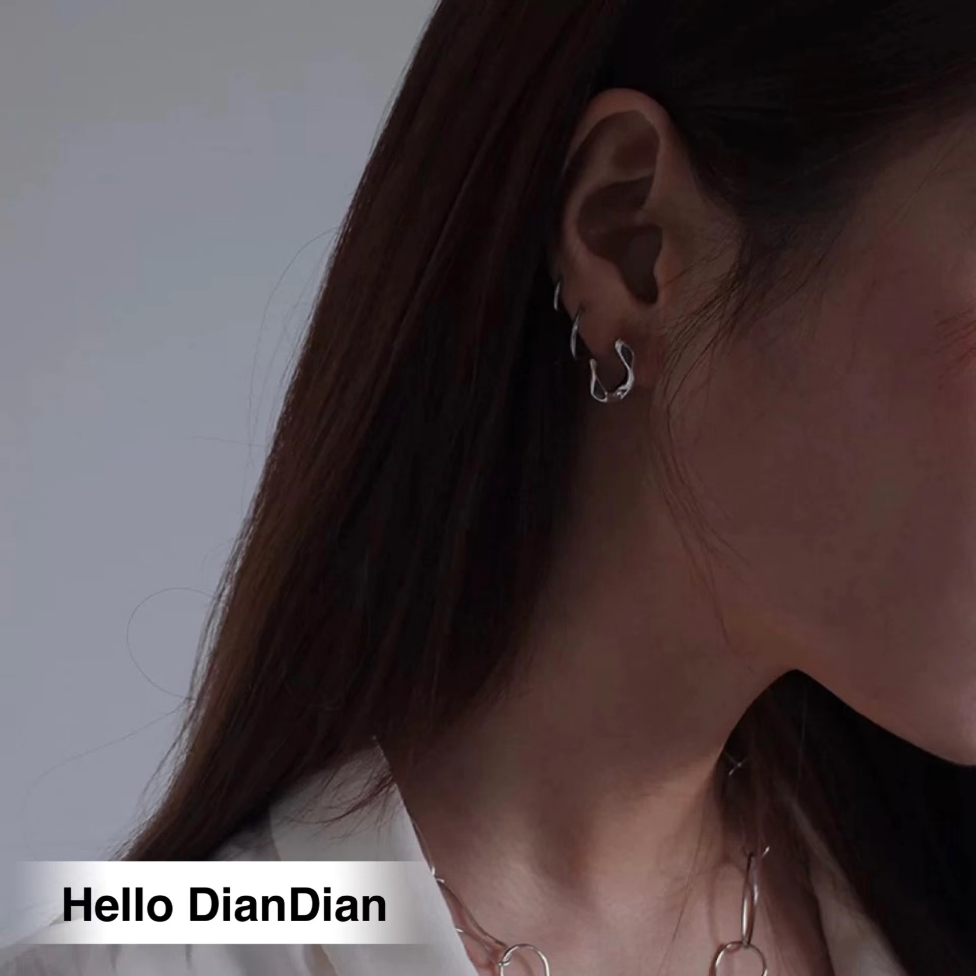 金属简约不规则个性百搭款耳环