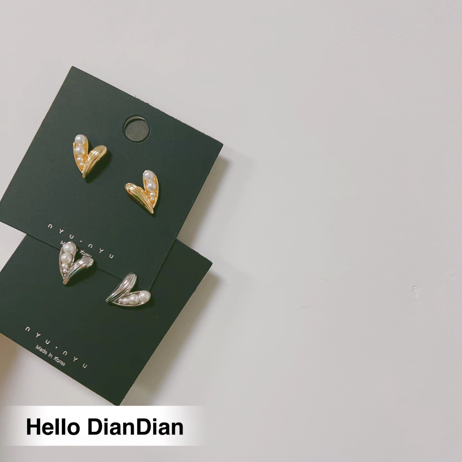 HelloDianDian韩国金属耳环
