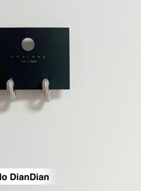 Hello DianDian 韩国小众设计师金属爱心高级感复古休闲百搭耳环