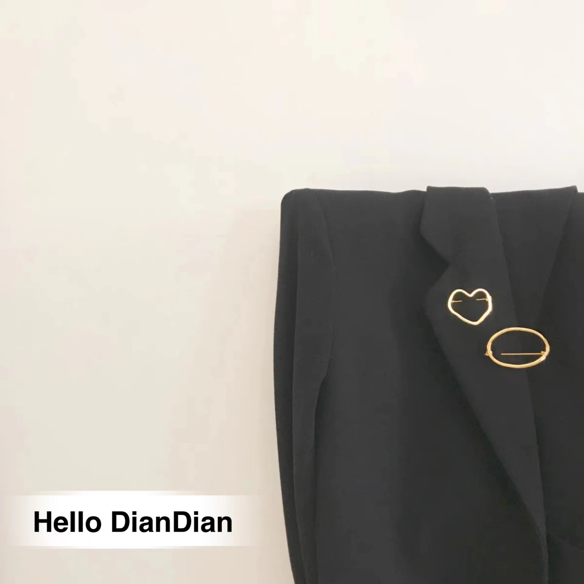 爱心不规则圆圈百搭风胸针组合