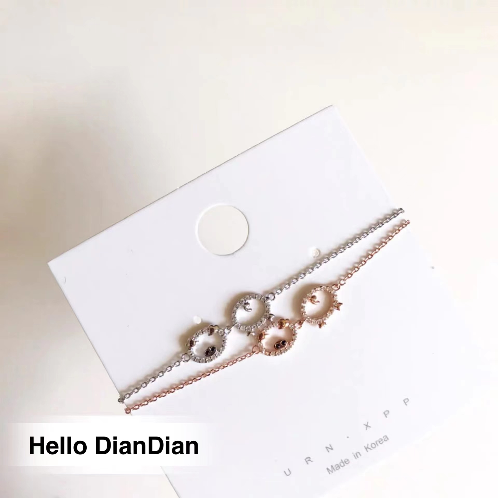 转运生肖可爱小猪闪钻手链