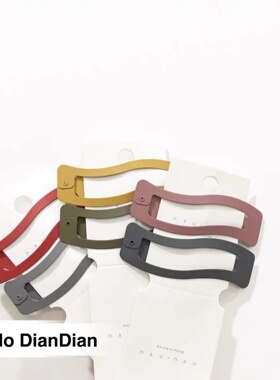 Hello DianDian 韩国设计师糖果色少女可爱方形网红精致风发夹