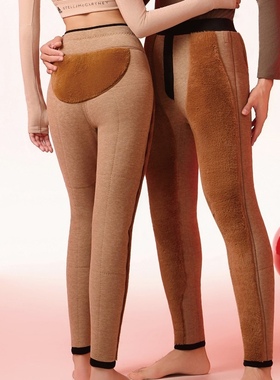 斯丽芬58534男士驼绒裤超厚过冬保暖裤高腰护膝护膝棉裤绒裤950克