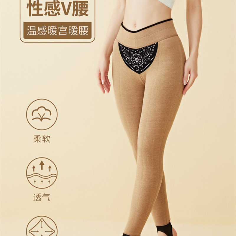 加厚棉裤斯丽芬驼绒保暖美体裤