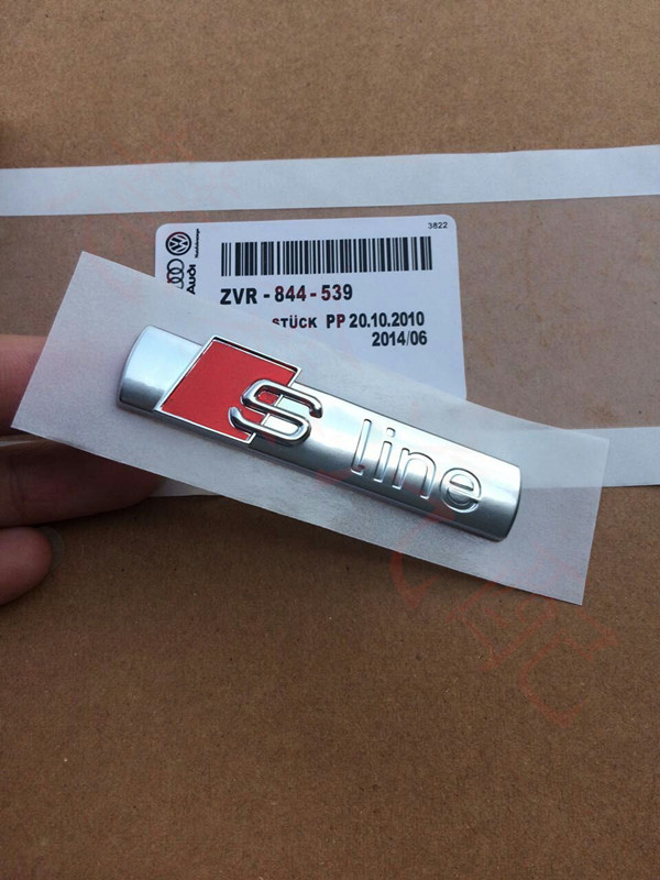 适用于奥迪A3A4LA5A6LA7TTQ7Q5Q3A8L侧标改装运动标sline车标