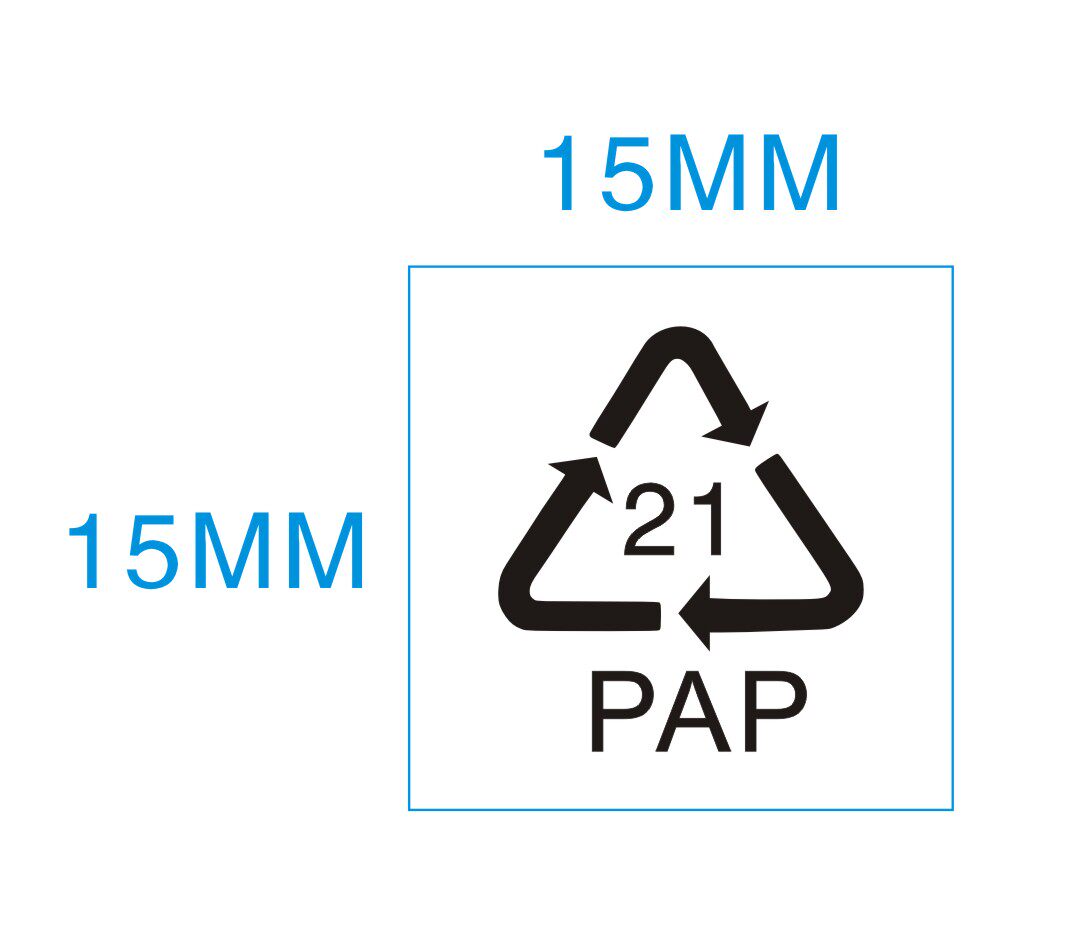 小规格pap21纸张类环保标贴 瓦楞纸回收贴纸 循环贴(2340个/30元)