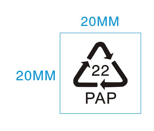 纸张回收标识贴 透明22PAP纸板环保标贴paper循环标签1400个/30元
