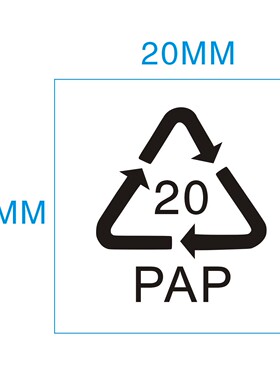 出口包装纸箱用PAP20环保标贴 paper循环标签2*2CM(1400个/30元)