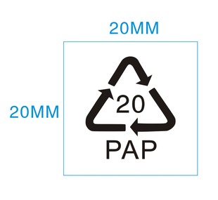 纸箱用PAP20环保标贴 30元 paper循环标签2 1400个 2CM 出口包装