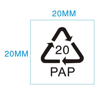 出口包装纸箱用PAP20环保标贴 paper循环标签2*2CM(1400个/30元)